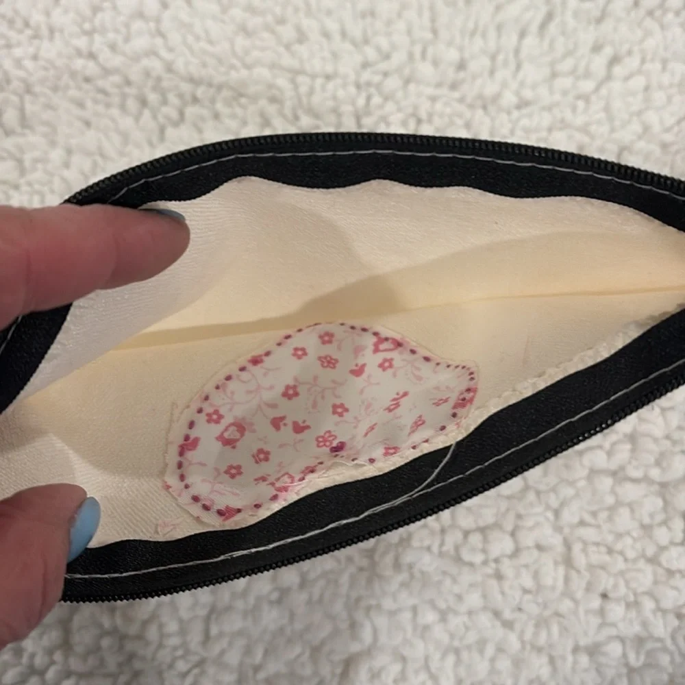 Hand crafted Floral Heart Canvas Pouch